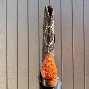 #60 Crocodile Design Boot with Details, Model 980 Carreta | Shoes | 6 Crocodile Design Boot With Details Model  main image 2
